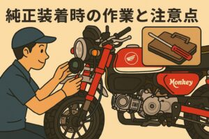 モンキー１２５純正装着時の作業と注意点