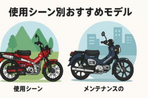 ハンターカブとクロスカブ　違い　シーン別おすすめ