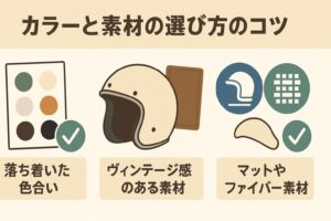 ハンターカブ　ヘルメット　カラーと素材選ぶコツ