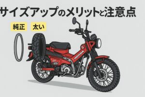 ハンターカブ サイズアップのメリットと注意点