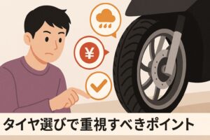 PCX125　タイヤ選びで重視すべきポイント