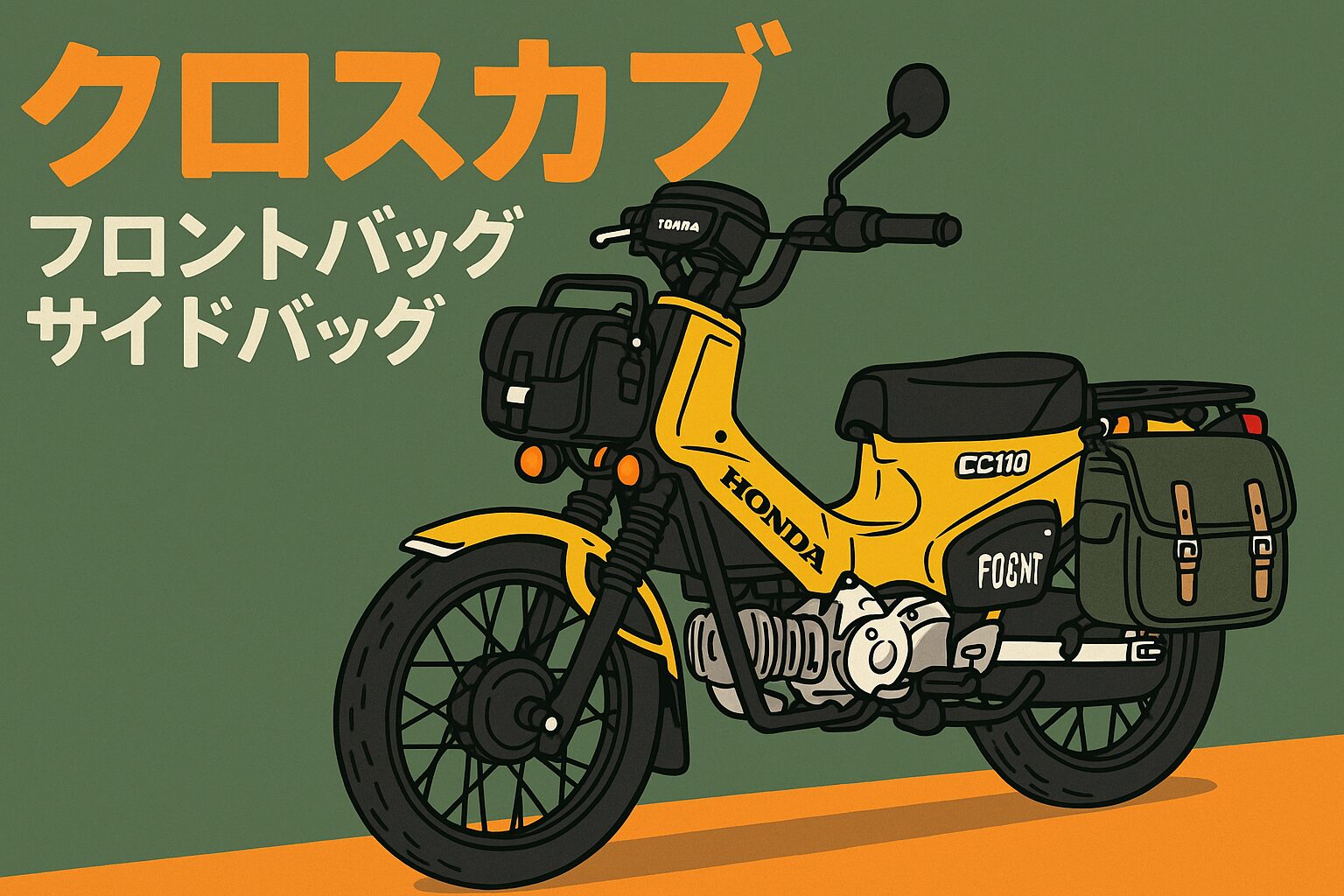 クロスカブ　フロントバッグ　サイドバッグ